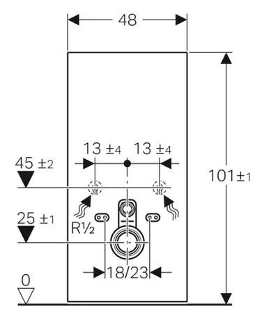 Geberit Monolith cisternemodul væghængt toilet 101 cm Sort glas og sort ramme