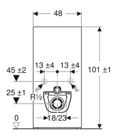 Geberit Monolith cisternemodul væghængt toilet 101 cm Skifer