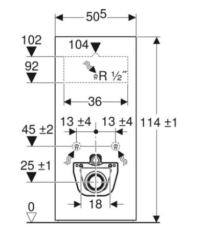 Geberit Monolith cisternemodul væghængt toilet 114 cm Beton