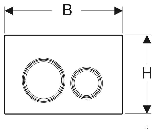 Geberit Sigma 21 betjeningsplade - Hvid/krom