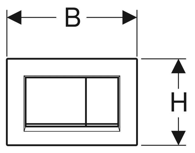 Geberit Sigma 30 betjeningsplade - Hvid/krom