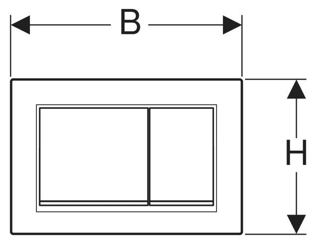 Geberit Omega 30 betjeningsplade - Hvid/krom