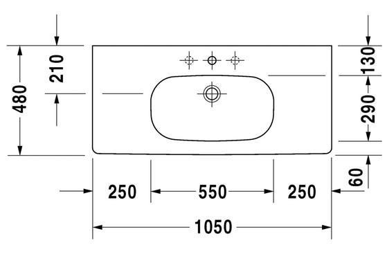 Duravit D-Code 105 møbelvask