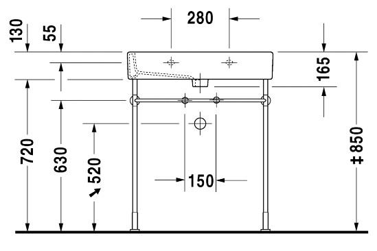 Duravit Vero 70 håndvask t/væg eller møbel