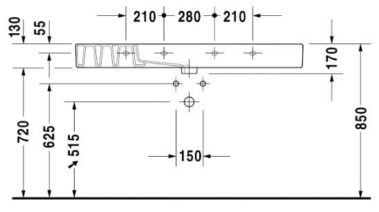 Duravit Vero 125 møbelvask - Wondergliss