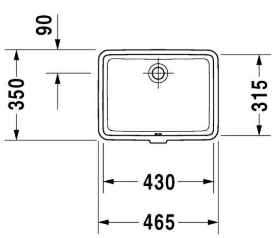 Duravit Vero 43 håndvask t/underlimning - Uden hanehul - Wondergliss