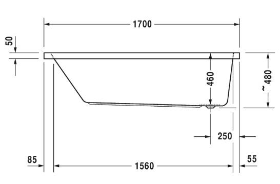 Duravit Vero Air rektangulært badekar 1700x700