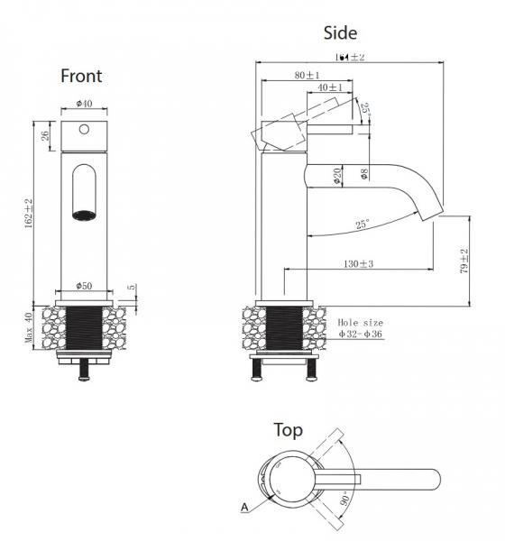 Lavabo Mira 140 RS håndvaskarmatur - Messing PVD Lavabo Mira 140 RS håndvaskarmatur - Messing PVD