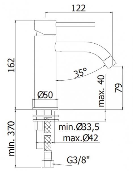 Lavabo Mira 040 håndvaskarmatur - Krom