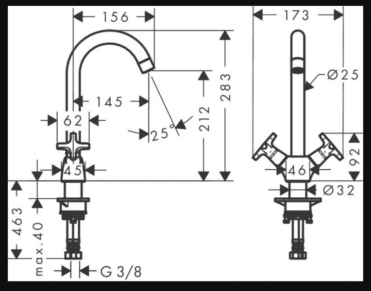 Hansgrohe Logis M32 køkkenarmatur - Krom