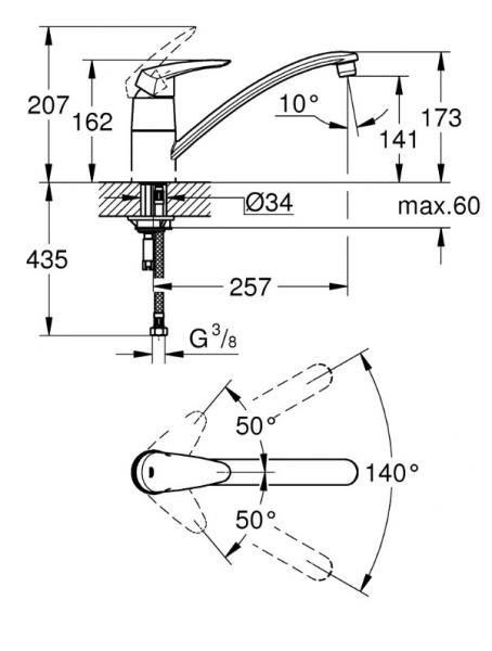 Grohe Eurodisc køkkenarmatur