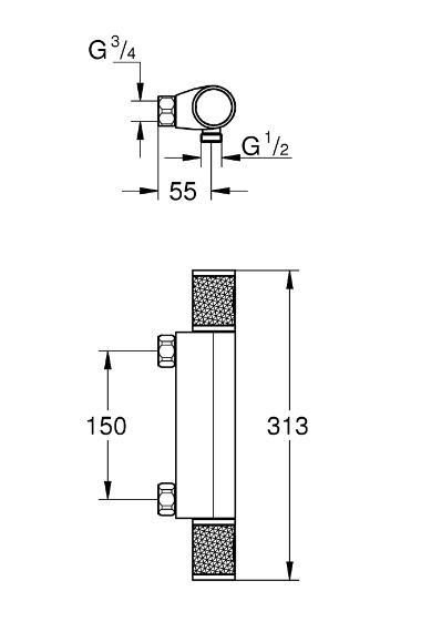 Grohe Grohtherm 1000 Performance termostatarmatur