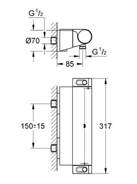 Grohe Groheterm 2000 New brusetermostat