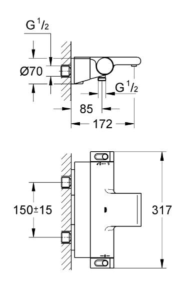 Grohe Grohtherm 2000 New termostat til kar/brus