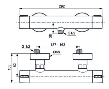 Ideal Standard Alu+ komplet brusesystem m/håndbruser - Silver