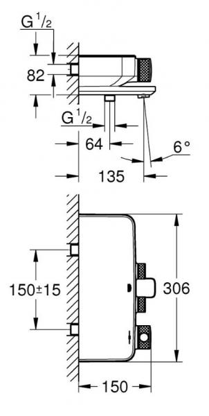 Grohe SmartControl termostatarmatur til kar