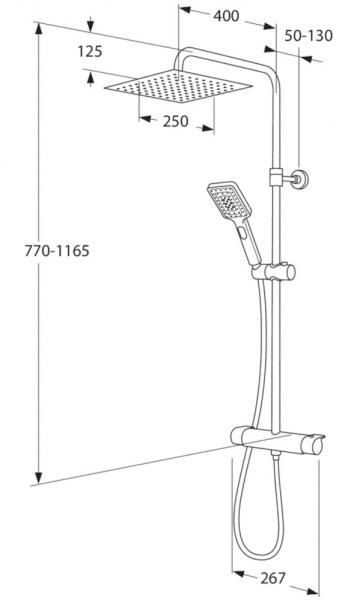 Gustavsberg Estetic square brusesystem - Mat sort