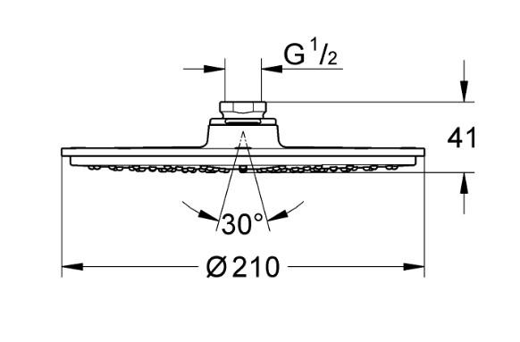 Grohe Rainshower Cosmopolitan hovedbruser 210 m/WaterSaving