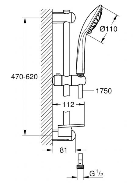 Grohe Euphoria 110 ECO brusesæt - 2 spray