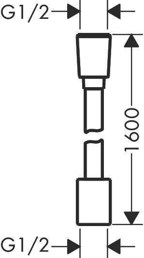 hansgrohe Designflex Planet Edition bruseslange i tekstil 1600 mm