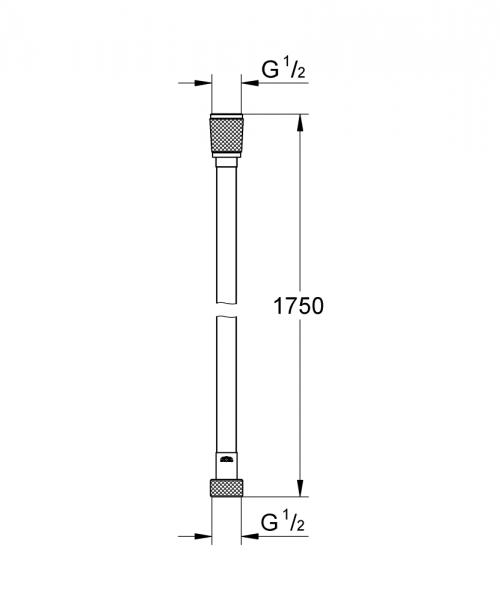 Grohe Silverflex bruseslange 1,75 m - Krom