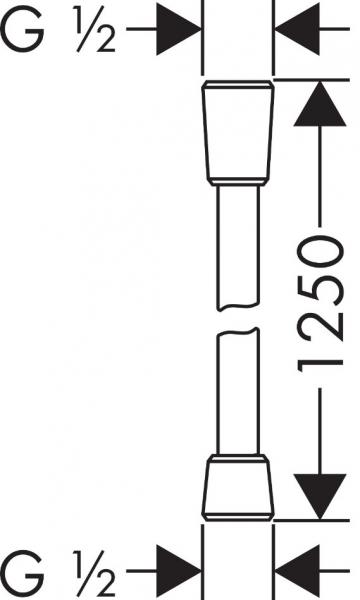 Hansgrohe Isiflex bruserslange - 125 cm - Børstet bronze