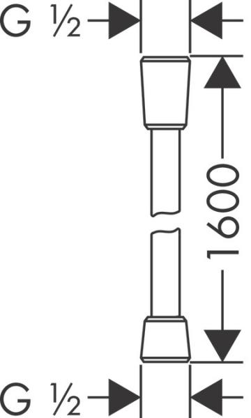 Hansgrohe Isiflex bruserslange - 160 cm - Mat hvid