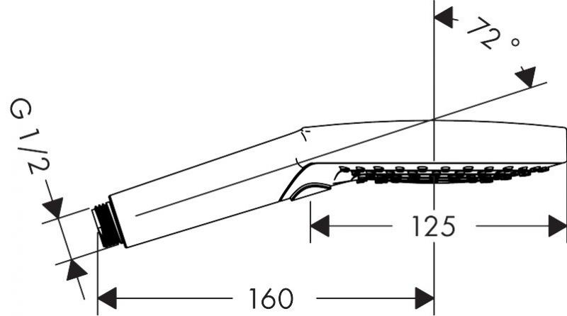 hansgrohe Raindance Select S 120 3jet PowderRain håndbruser - Krom