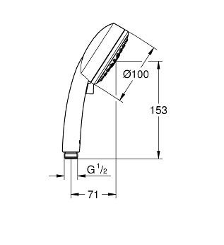 Grohe New Tempesta Cosmopolitan 100 håndbruser - 3 spray