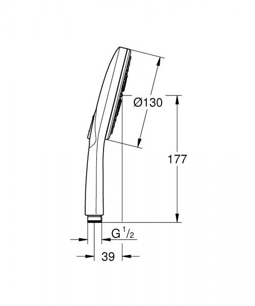 Grohe Rainshower SmartActive 130 håndbruser - Krom