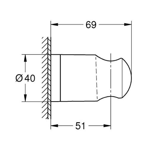 Grohe Vitalio universel bruseholder - Krom