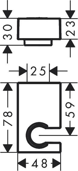 Hansgrohe Porter E bruserholder - Mat sort