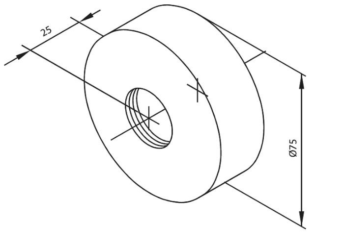 Damixa rosetter - Ø75 - Børstet messing