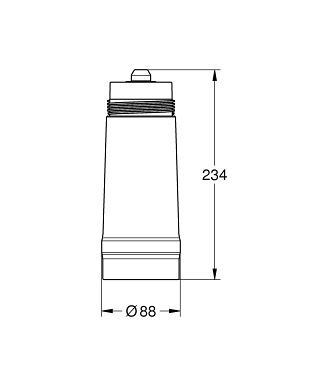 Grohe filter med 600l kapacitet Red og Blue armaturer