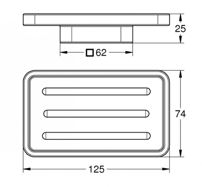 Grohe Selection Cube sæbeskål af glas