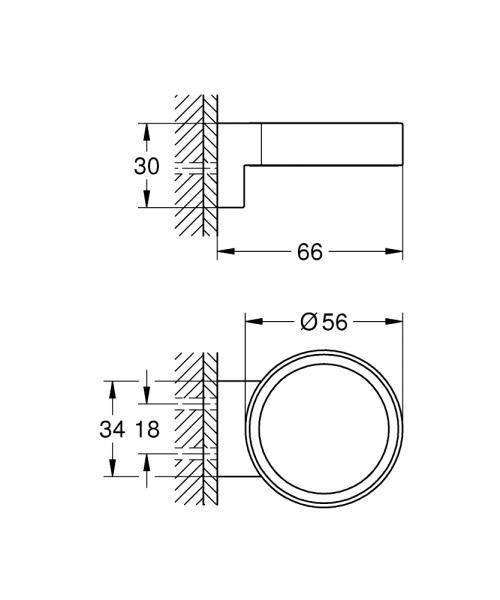 Grohe Selection holder - Børstet hard graphite