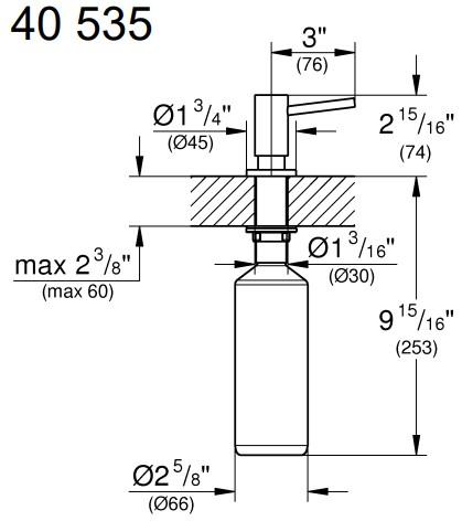 Grohe Cosmopolitan sæbedispenser - Poleret Hard Graphite