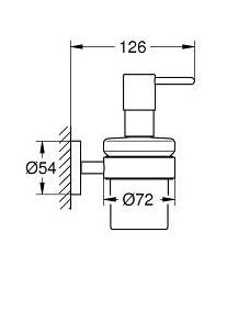 Grohe Essentials sæbedispenser inkl. holder - Krom