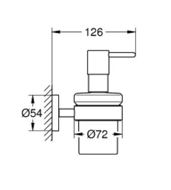 Grohe Essentials sæbedispenser inkl. holder - Steel