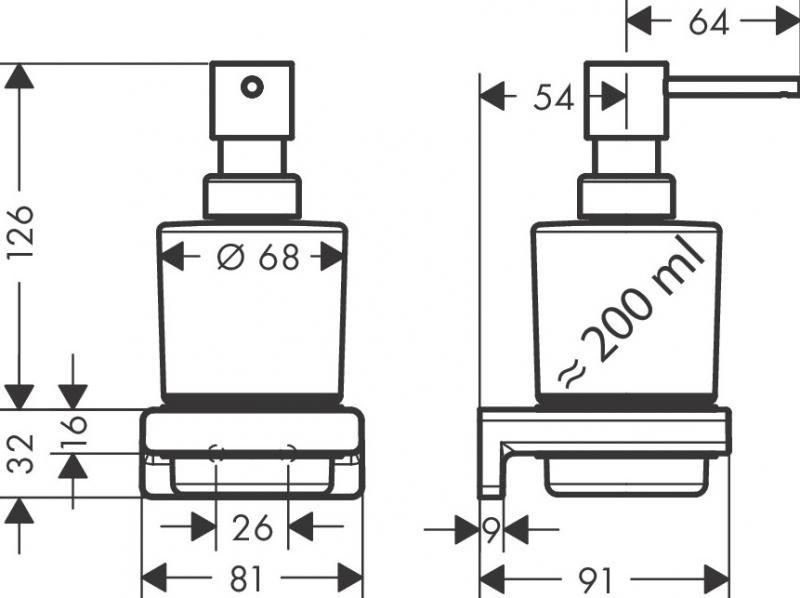 Hansgrohe AddStoris sæbedispenser - Mat sort