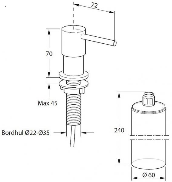 Ideal Standard A10 sæbedispenser F1154AA - Krom