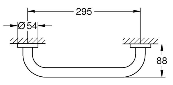 Grohe Essentials badekarsgreb - 295 mm - Steel