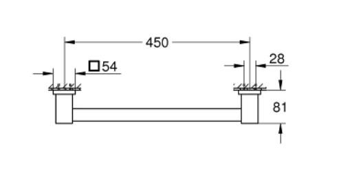 Grohe Start Cube badekargreb 45 cm - Krom