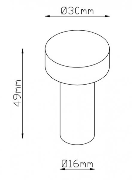 Lavabo Luna håndklædekrog - Stor model - 2 stk - Krom