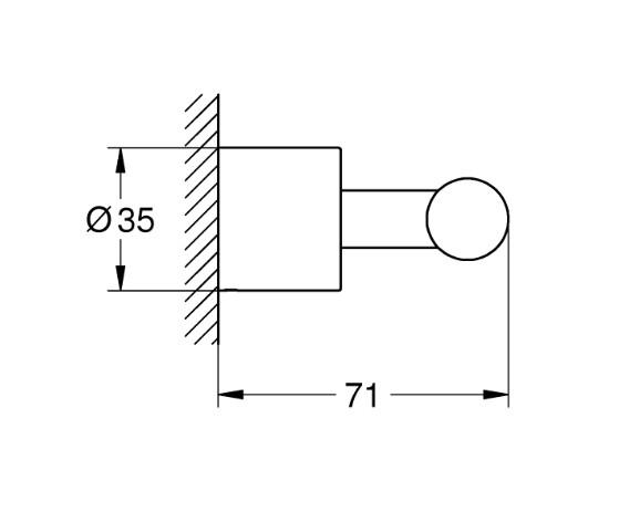 Grohe Atrio håndklædekrog - Børstet Hard Graphite