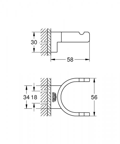 Grohe Selection dobbeltkrog - Krom