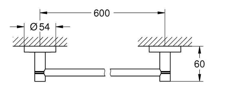 Grohe Essentials håndklædestang - 600 mm - Steel