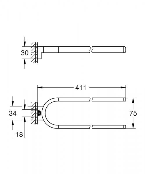 Grohe Selection håndklædeholder - 360 mm - Børstet warm sunset