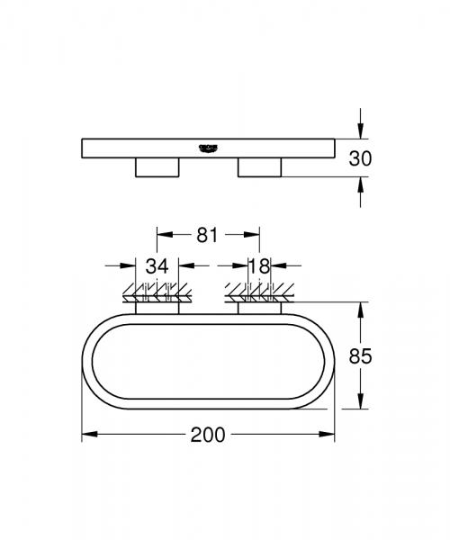 Grohe Selection håndklædering - Steel