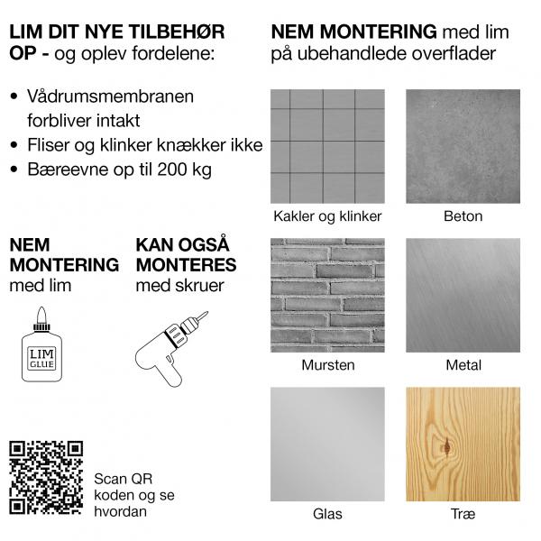 Pressalit Style håndklædestang 610 mm - Børstet stål